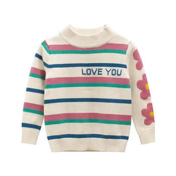 Meiteņu Rudens Bērnu Zēnu Džemperis Toddler O-Veida Kakla Ziemas Ilgtermiņa Piedurknēm Modes Džemperi Bērnu Drēbītes Bērniem, Svītrainu Apģērbu 2020