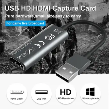 Mini 1080P HDMI, USB 2.0 Video Capture Karte, Full HD Spēle Ieraksts Rūtiņu PS4 Youtube OBS Tiešraidi Raidījums