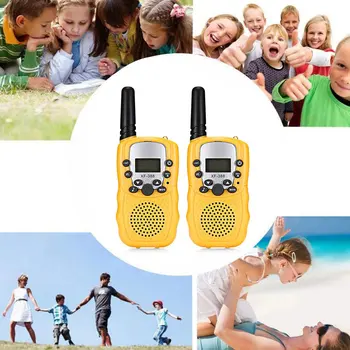 Mini Kids Walkie radioraidītāji un uztvērēji Rotaļlietas Bērnu Elektronisko Radio Balss Sakaru Rotaļlietas Āra LCD Displejs Walkie radioraidītāji un uztvērēji Rotaļlietas
