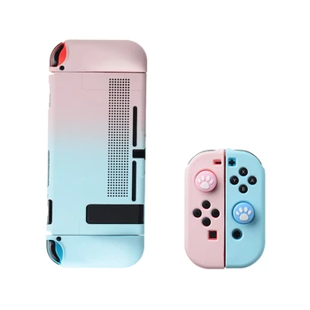 Nintendo Slēdzis Ultra Pure Color Gadījumā Aizsardzības pārklājums Izturīgs pret Skrāpējumiem, Anti-Fall Aizsardzības Tpu Gadījumā(Zils+Rozā)