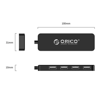 ORICO USB Centrmezglam, kas ar lielu Ātrumu 4 Porti USB 2.0 Sadalītāja, OTG Adapteri IMac Klēpjdatoru Rakstāmgalda Piederumi