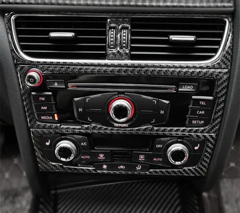 Oglekļa Šķiedras Interjera Kontroles CD Paneļa Vāku Apdare Audi A4 B8 A5 2009-Gaisa Kondicionēšanas Kontaktligzdas Rāmītis Apdare Apdare