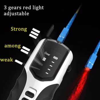Optiskās šķiedras Testeri Pildspalvu VFL Tips Sarkanā Lāzera, optisko Regulējamu optisko šķiedru red light pen Vizuālo Defektu atrašanās vietas Uzlādējams 5-30MW