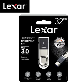 Oriģināls Lexar pirkstu Nospiedumu atpazīšanas 128GB USB 64GB, 32GB F35 USB 3.1 flash drive 150MB/S, augsta ātruma Atmiņas karti memory stick