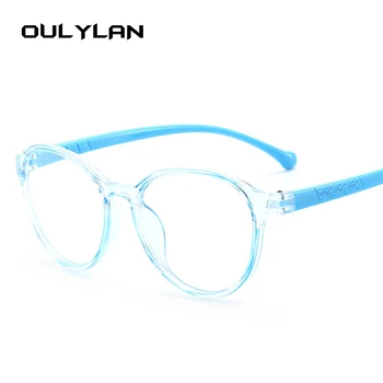 Oulylan Anti Zilā Gaisma Brilles Bērniem, Bērnu Kārtu Optisko Rāmju Zēnu, Meiteņu Datoru Brilles Candy Krāsas Rāmis