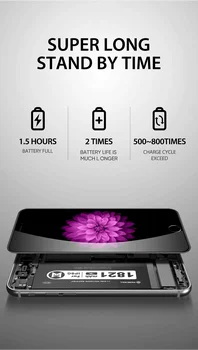 PHONEMALL AAAAA 0 cikla 6 6S 5G 5S 7 8 Plus X Xs Max Xr 6Plus Oriģināls Augstas Ietilpības Bateria Nomaiņa Batterie iPhone 6S