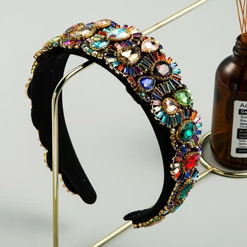 PROLY Jaunu Modes Sieviešu Baroka Hairband Pērles Rhinestones Galvu Top Greznas Cepures Puse Kāzu Matu Aksesuāri