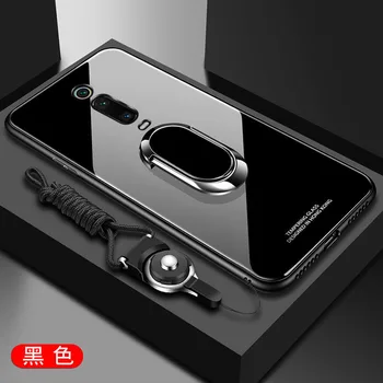 Par Xiaomi Redmi K20 Pro Gadījumā Luksusa Grūti Rūdīta Stikla Ar Statīvu Gredzenu Magnēts Aizsardzības Aizmugurējo Vāciņu Gadījumā xiaomi MI 9T Pro