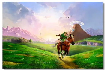 Pasūtījuma Audekla Sienas Sienas Zelda Spēle Plakāts Legend Of Zelda Elpa Savvaļas Tapetes Guļamistabā Uzlīmi, Office Apdares #0830#