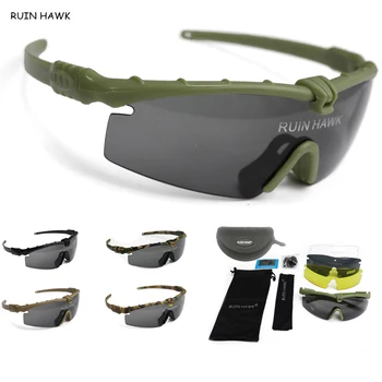 Peintbola Airsoft Militārās Armijas Šaušanas Brilles Āra Aizsargbrilles Pārgājienu Tūrisms UV400 Taktiskās Brilles Polarizētās Brilles