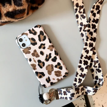 Personības Dzīvnieku leopard Tālruņa Vāciņu Lietā Par Iphone X 11 pro Xs Max Xr 10 8 7 6 6s Plus Luksusa Mīksto gadījumos sieviešu Coque Fundas
