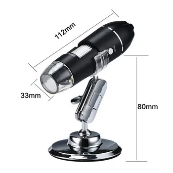 Pikseļu 500 X 1000X 1600X 8 LED Digitālā USB Mikroskops Microscopio Lupa Elektronisko Stereo USB Endoskopu Kamera
