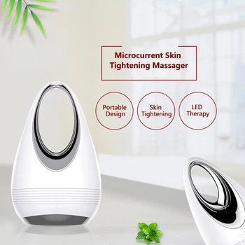 Portatīvo Microcurrent Ādas Savilkšanas Massager Mini LED Fotonu Vibrācijas Sejas Pacelšanas Ierīces Anti-rieva Noņemšanas Ādas Kopšanas Līdzeklis