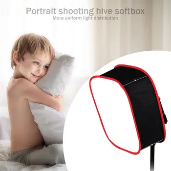 Portatīvo Softbox Saliekams Fotogrāfija Neilona Apgaismojums Modifikators LED Gaismas Panelis Yongnuo YN600 YN900 40*40*20mm