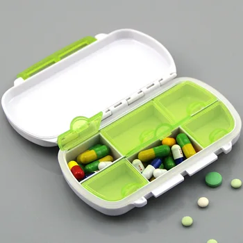 Portatīvo Tableti Lietu Uzglabāšanas Kaste Vitamīns Dalītājs 6 Nodalījumi, Konteineru Ceļojumu Medicīnas Organizators Reklāmas Cenas