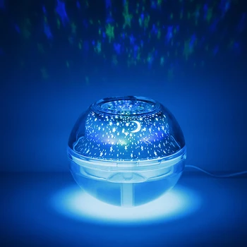 Radošā LED Kristāla Nakts Gaismas Projekcija gaisa mitrinātāju, Ēteriskās Eļļas, Izkliedētājs, Aroma Lampas USB Aromterapijas Gaisa atsvaidzinātājs Fogger