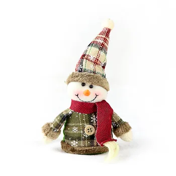 Radošā Sniegavīrs Santa Claus Elk Plīša Rotaļlietas Ziemassvētku Lelles Rotājumi Ziemassvētku Un Jaunā Gada Dāvanas Bērniem