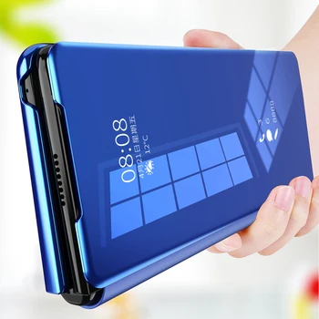 Reizes W20 Būtiska Flip Case for Samsung Galaxy Z Reizes 2 W21 Luksusa Apšuvuma Spogulis Coque PU Ādas Telefonu Gadījumā Segtu Capa Z 2 Reizes