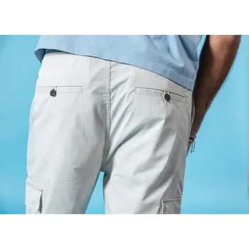SIMWOOD 2020. gada pavasarī jaunu plānas kravas bikses vīriešiem zaudēt modes potītes garuma kabatas bikses plus lieluma, augstas kvalitātes apģērbu, 190059