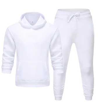 Sabiezinātas ziemas sporta tērps vīriešu pelēkā vārna sporta Krekls + bikses gadījuma Vīriešu / Sieviešu augstas kvalitātes uzvalku, izmērs s-3xl