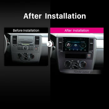 Seicane Auto Radio Multimediju 2 din Video Atskaņotājs android Navigācija GPS 2005. - 2010.gadam, Nissan Tiida atbalsta Bluetooth, 3G, Wifi