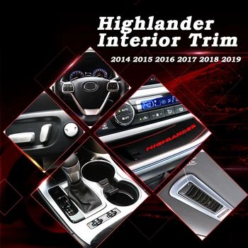 Senzeal Highlander iekšējā Apdare, ABS Chrome Visiem Auto Interjera DIY Komplekts Toyota Highlander 2016 2017 2018 2019