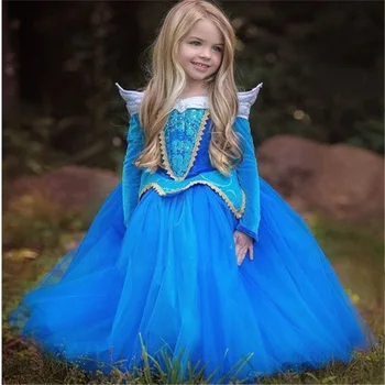 Sniega Pasaku Princese Pūkains Meitenes Kleita Cosplay Lomu Kleitas Bērniem Halloween Puse Princese Kostīms Izmērs 4 6 8 Gadiem