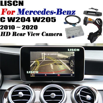 Sānu Atpakaļskata Kamera Priekš Mercedes-Benz C W204 W205 2010 ~ 2020 rezerves Kameras Saskarne Sākotnējo ekrānu Adpter Atpakaļgaitas kamera DVR