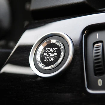 Taustiņu Start Stop Slēdzi Mākslīgās Kristāla Pogas, lai BMW 3. Sērijas E90 E90, E91 E Šasijas 5 Series E60 X1 E84 X3 E83 X5 E70 X6 E71, E72, X6