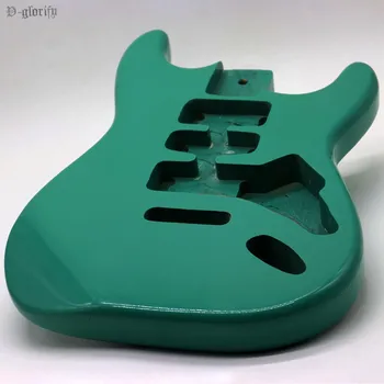 Tumši zaļā krāsā basswood ST elektriskās ģitāras ķermeņa