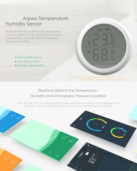 Tuya ZigBee Smart Home Temperatūras Un Mitruma Sensors Ar LED Ekrāns Darbojas Amazon, Google Home Palīgs