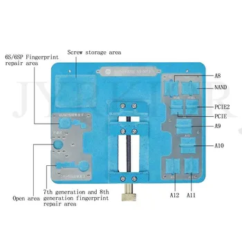 Tālrunis Universālā Statīva PCIE NAND CPU iPhone 6/6S/7/8/X XS pirkstu Nospiedumu Remonts PCB Turētājs Mātesplati Lodēt Pārstrādāt Platforma