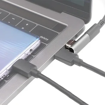 URVNS 100W Magnētisko USB C Adapteris priekš MacBook Pro 15inch 9 Pins Elkoņa USB Type C Maksas Savienotājs Samsung Xiaomi LG Viens ar Kontaktdakšu