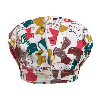 Unisex pet kopšanas darbu cepures krūmāji caps dzīvnieku drukas skrubis cepures kokvilnas, Elastīgs, skaistumkopšanas saloni, aksesuāri, cepures gariem matiem