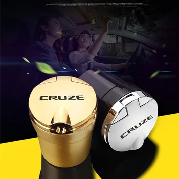 Universāls Auto pelnu trauku ar LED gaismas cigarešu pelnu trauku automašīnas Cigarešu dūmu Par Chevrolet Cruze T auto piederumi aksesuāri