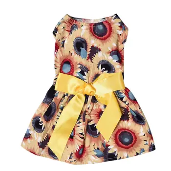 Vasaras Suni Vest Kleita Suņu Apģērbu Pet Suņiem Puse Drēbes Par Meiteni, Princess Rozā Priekšgala Krekls Drēbītes Mazajiem Suņiem