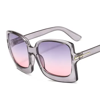 Vintage Laukumā Saulesbrilles Sieviešu 2019 Jaunu Luksusa Zīmolu Modes Cat Eye Oversizrd Saules Brilles Retro Toņos UV400 Oculos Vīrietis