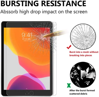 Visiem Jaunā iPad 7. Paaudzes 10.2 inch tablet Rūdīta Stikla Ekrāna Aizsargs Viegla Uzstādīšana Izturīgs pret Skrāpējumiem (2 Iepakojumi)