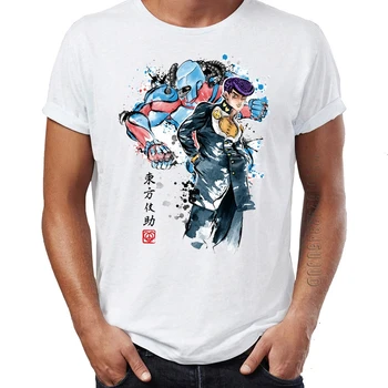 Vīriešu T Krekls Jojo Dīvaino Piedzīvojumu Jojo Manga Anime Satriecošs Mākslas T-krekli Homme Grafiskais Topi un t-veida, O-veida Kakla Camiseta