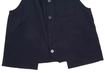 Vīriešu Veste dizainera nelegālo īss gabals ar universāls veste retro Britu stils jauniešu modes pilsētu modes melns