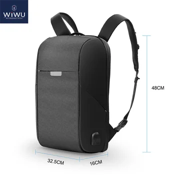 WIWU Laptop Backpack 15.6 15.4 collu Multi-funkciju, USB Uzlāde, Cēloņu Ūdensnecaurlaidīgs Mugursomas Lielas Jaudas Portatīvo datoru Mugursoma Sievietēm
