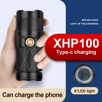 XHP100 taktiskais lukturītis lukturītis LED jaudīga USB Lādējamu xhp90 visvairāk enerģijas lukturi xhp70 xhp50.2 ūdensizturīgs lukturis