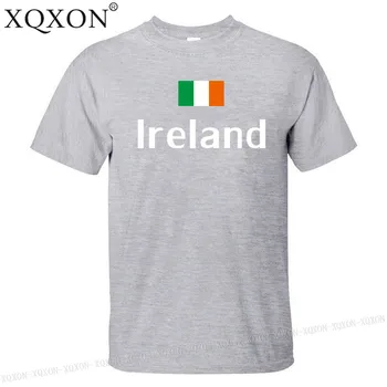 XQXON-modes Gadījuma 2018. gada vasaras vīriešu t-krekls Īrijas karoga iespiests cilvēks, t krekls K154