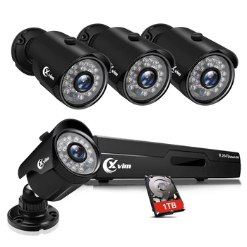 XVIM 8CH 1080P Drošības CCTV Kameras Sistēma Mājas Āra, 1 TB Cieto Disku Pirms Instalē Ieraksti 4gab HD 1920TVL Novērošanas Kameras.