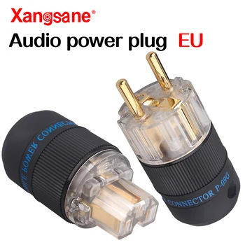 Xangsane kopumu, ES tīrs varš ar zelta pārklājumu/rodija pārklājumu audio power plug HiFi strāvas vadu DIY piederumu plug