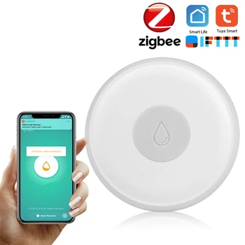 Zigbee 3.0 Smart Home WIFI Bezvadu Plūdu Sensors Tuya APP Mājas Automatizācijas Skatuves Drošību Ūdens Līmeņa Signalizācijas Detector1