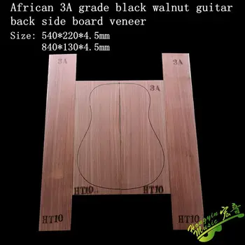 Āfrikas importēti 3A pakāpe black walnut ebony ģitāra pilna finiera aizmugurē ģitāru ražošanas materiālu Šaņdunas Hongyin