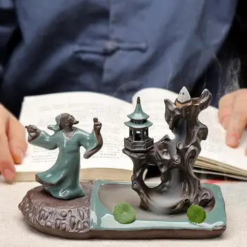 Ķīniešu Keramikas Sālsūdenim Vīraks Degļu Wierook Waterval Vintage Kalnu Tornis Vīraka Nūju Turētājs Budistu Tempļu Vīraka Kvēpināmais Trauks